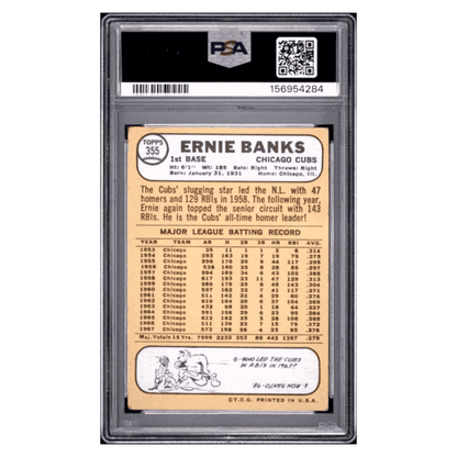 Ernie Banks PSA 3 1968 Topps Card #355