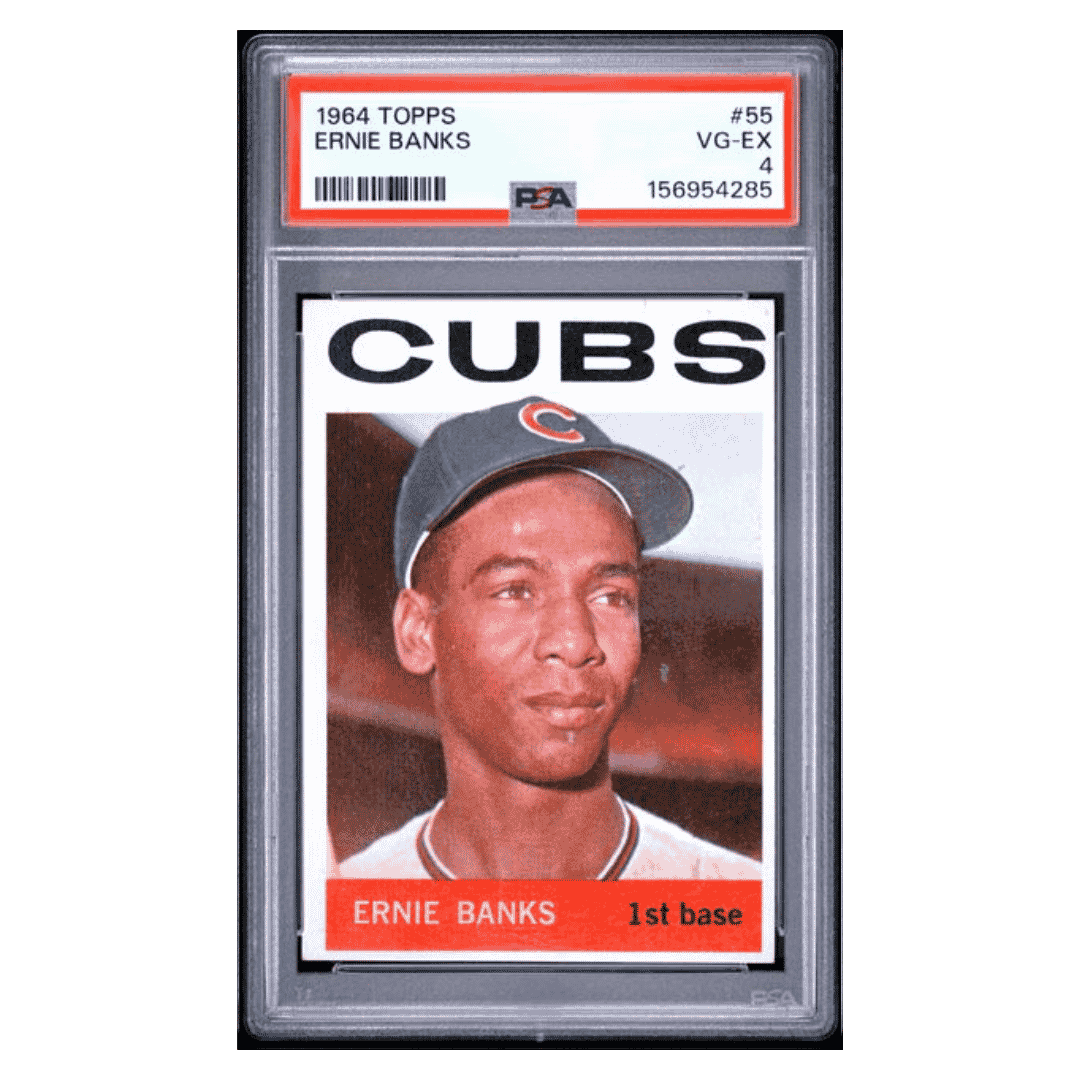 Ernie Banks PSA 4 1964 Topps Card #55