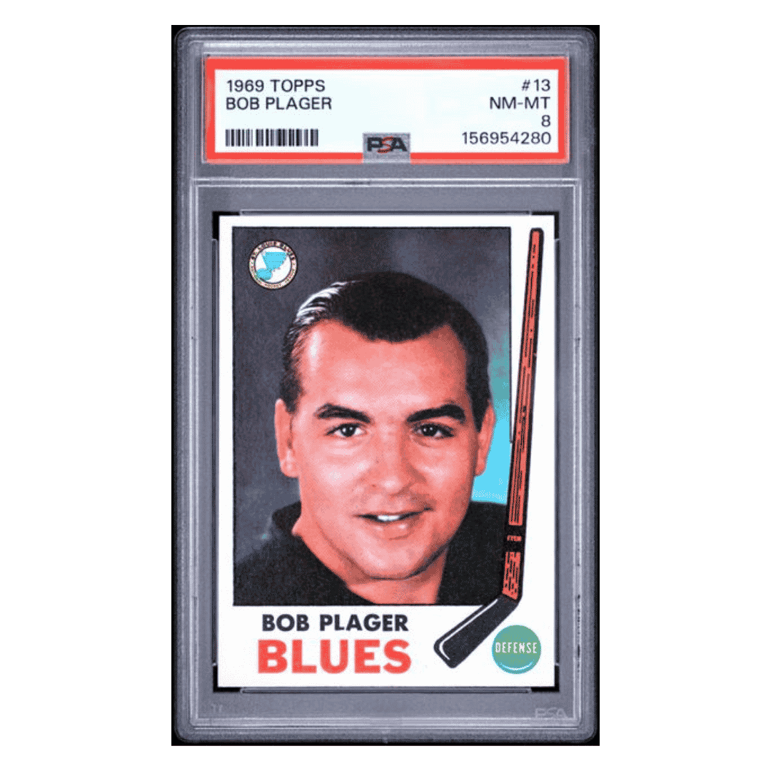 Bob Plager PSA 8 1969 Topps Card #13