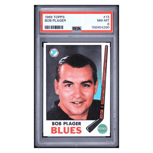 Bob Plager PSA 8 1969 Topps Card #13