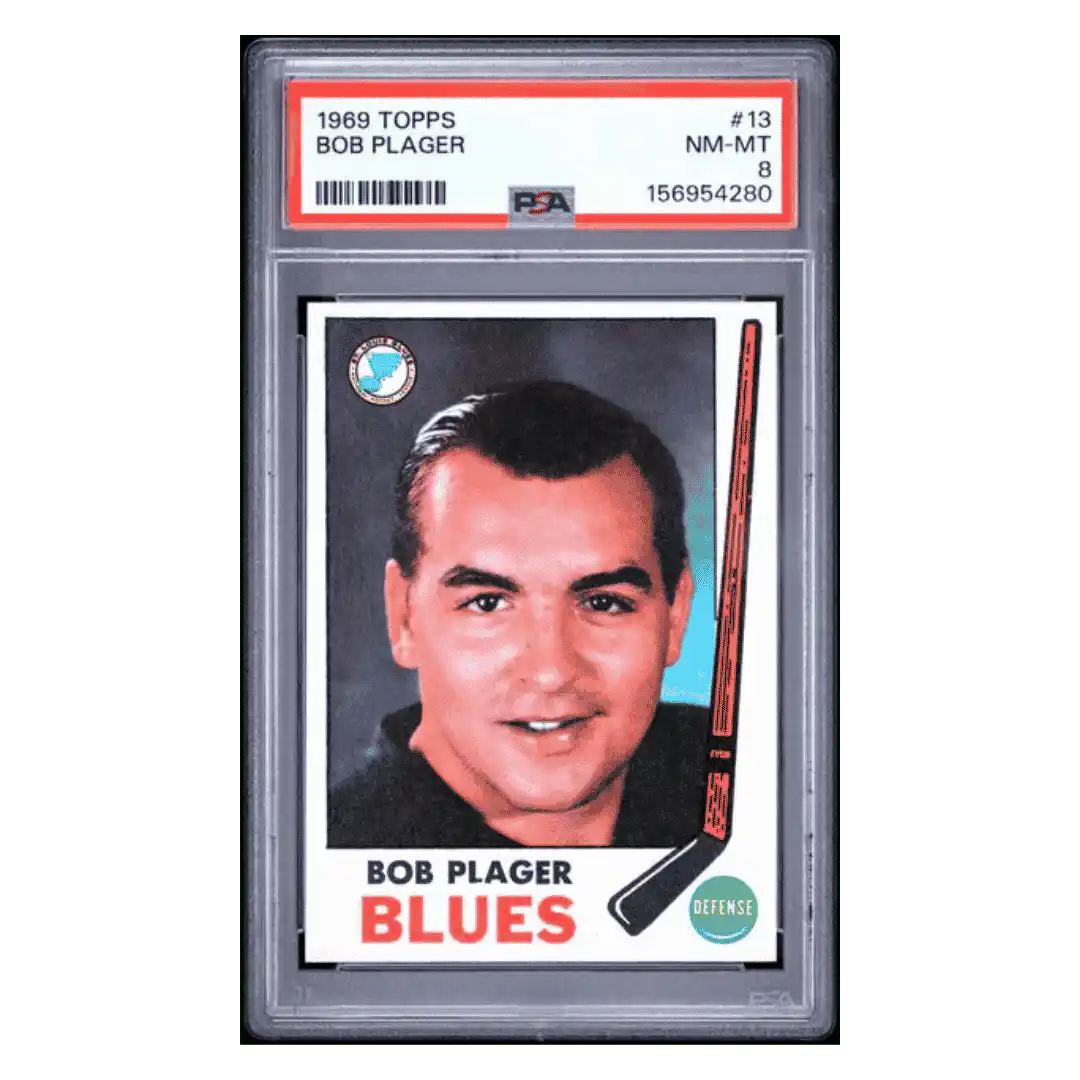 Bob Plager PSA 8 1969 Topps Card #13