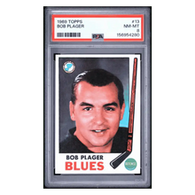 Bob Plager PSA 8 1969 Topps Card #13