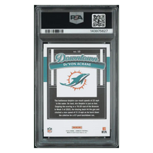 De'Von Achane PSA 10 2025 Panini Donruss Downtown! Card #10