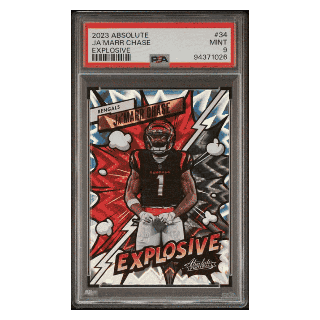Ja'Marr Chase PSA 9 2023 Panini Absolute Explosive Card #34