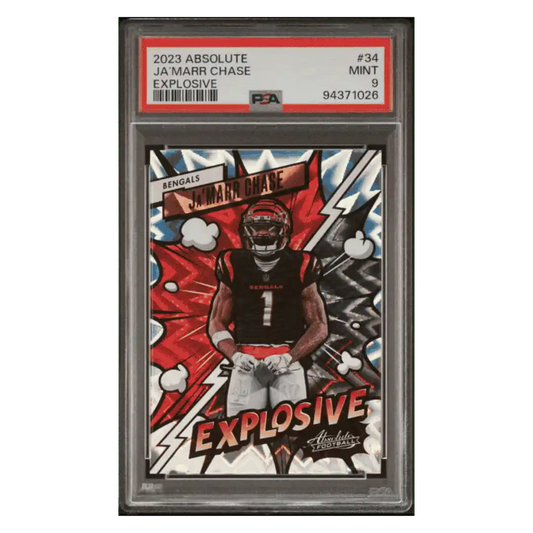 Ja'Marr Chase PSA 9 2023 Panini Absolute Explosive Card #34