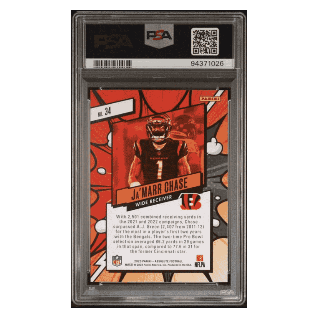 Ja'Marr Chase PSA 9 2023 Panini Absolute Explosive Card #34