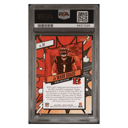 Ja'Marr Chase PSA 9 2023 Panini Absolute Explosive Card #34