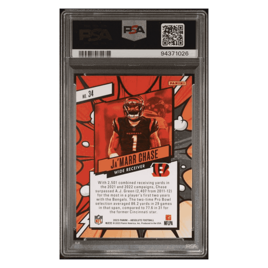 Ja'Marr Chase PSA 9 2023 Panini Absolute Explosive Card #34