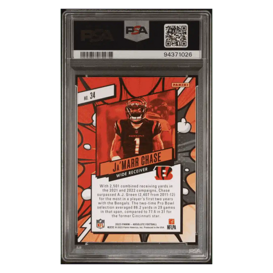 Ja'Marr Chase PSA 9 2023 Panini Absolute Explosive Card #34