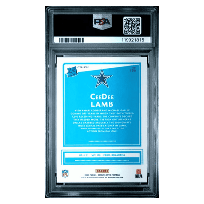 CeeDee Lamb PSA 9 2020 Panini Donruss Optic Rated Rookie Card #156
