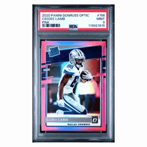 CeeDee Lamb PSA 9 2020 Panini Donruss Optic Rated Rookie Card #156