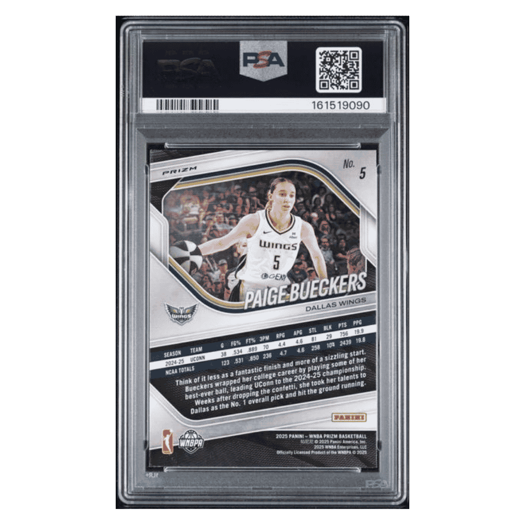Paige Bueckers PSA 10 2025 Panini Prizm WNBA Ice Rookie RC Card #5
