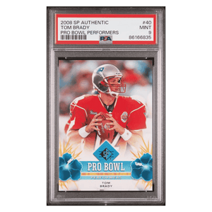 Tom Brady PSA 9 2008 Upper Deck SP Authentic Pro Bowl Performers Card #40