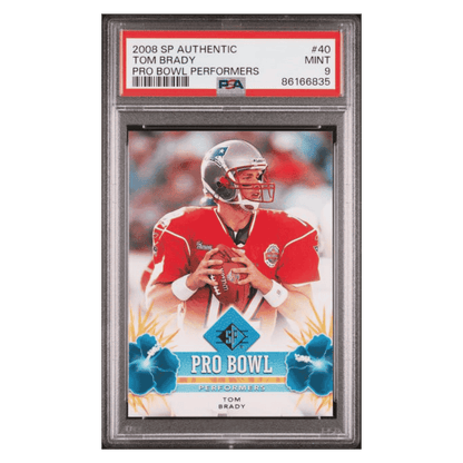 Tom Brady PSA 9 2008 Upper Deck SP Authentic Pro Bowl Performers Card #40