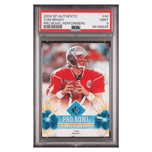 Tom Brady PSA 9 2008 Upper Deck SP Authentic Pro Bowl Performers Card #40