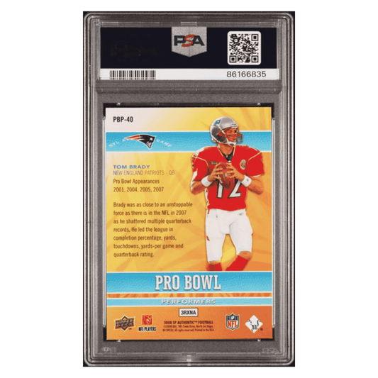 Tom Brady PSA 9 2008 Upper Deck SP Authentic Pro Bowl Performers Card #40