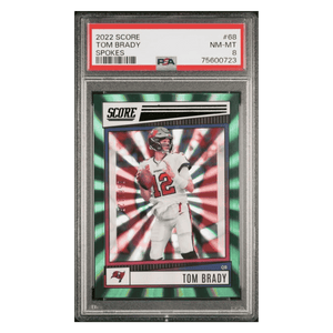 Tom Brady PSA 8 2022 Score Spokes #d/ 125 Card #68