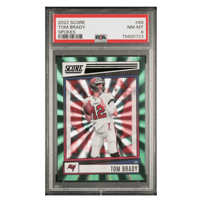 Tom Brady PSA 8 2022 Score Spokes #d/ 125 Card #68