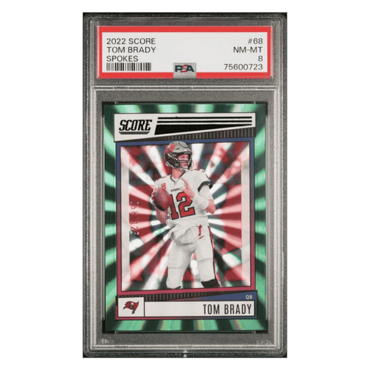 Tom Brady PSA 8 2022 Score Spokes #d/ 125 Card #68