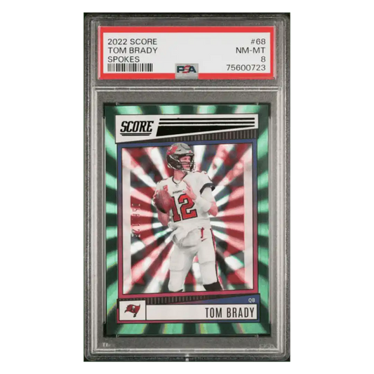 Tom Brady PSA 8 2022 Score Spokes #d/ 125 Card #68