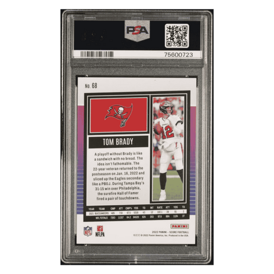 Tom Brady PSA 8 2022 Score Spokes #d/ 125 Card #68