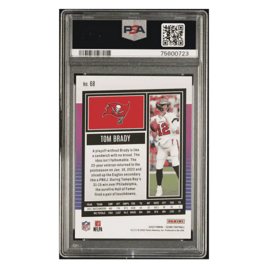 Tom Brady PSA 8 2022 Score Spokes #d/ 125 Card #68