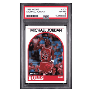 Michael Jordan PSA 8 1989 NBA Hoops Card #200