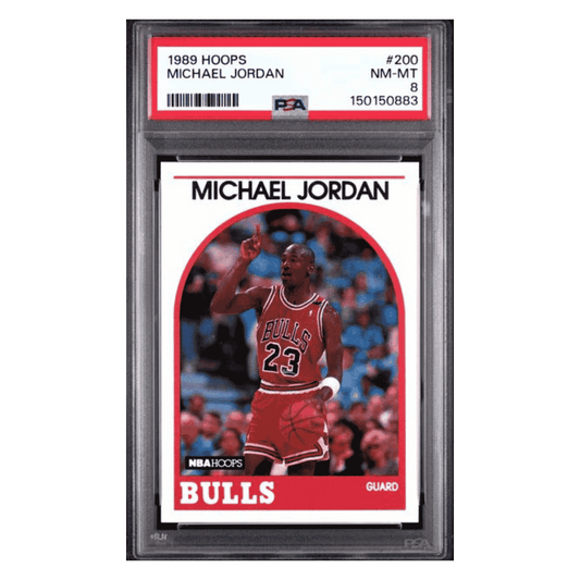 Michael Jordan PSA 8 1989 NBA Hoops Card #200