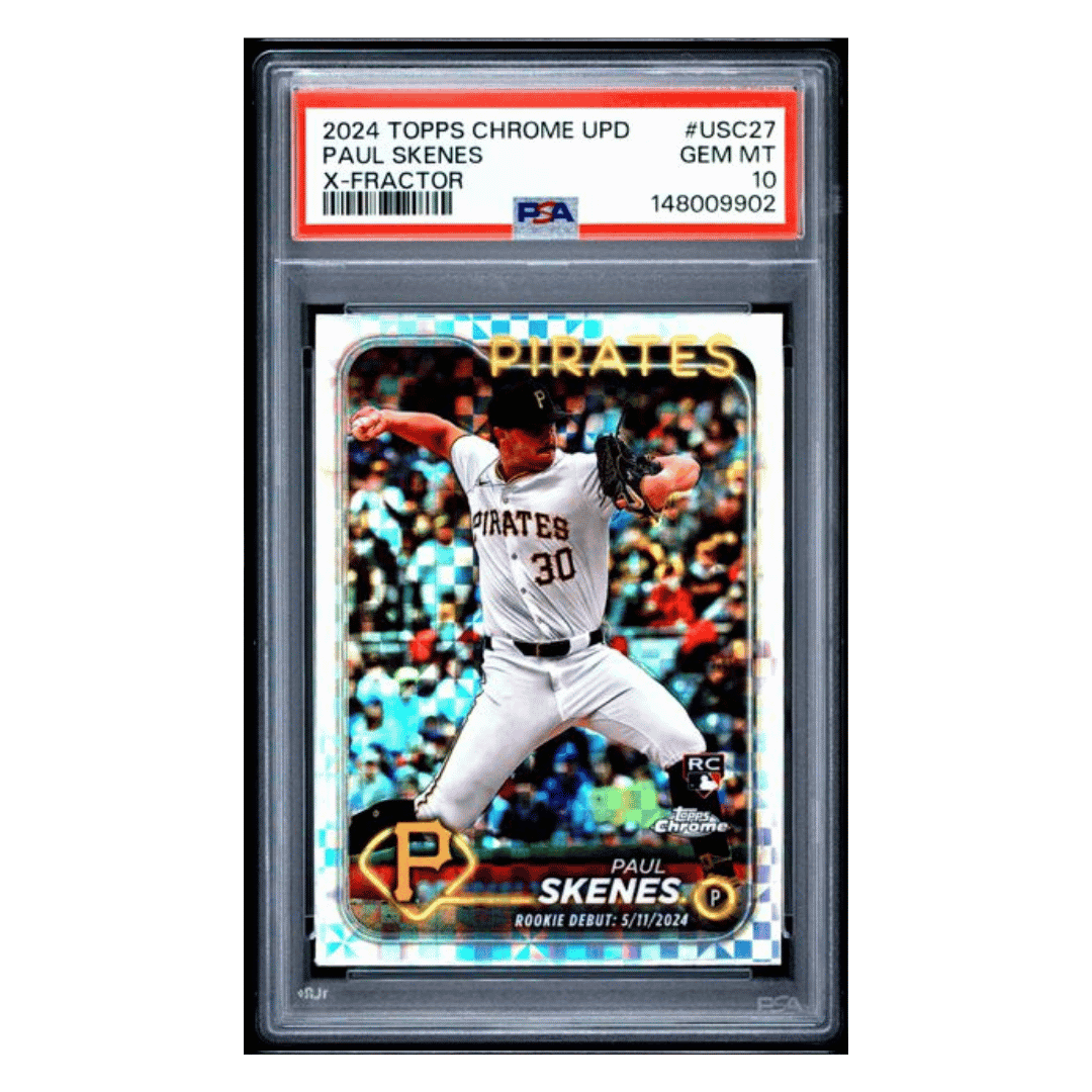 Paul Skenes PSA 10 2024 Topps Chrome Update X-Fractor Card #USC27