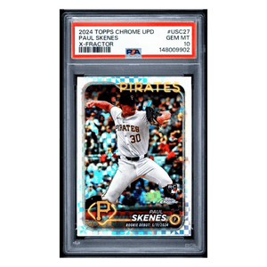 Paul Skenes PSA 10 2024 Topps Chrome Update X-Fractor Card #USC27