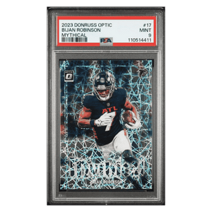 Bijan Robinson PSA 9 2023 Panini Donruss Optic Mythical Rookie RC Case Hit Card #17