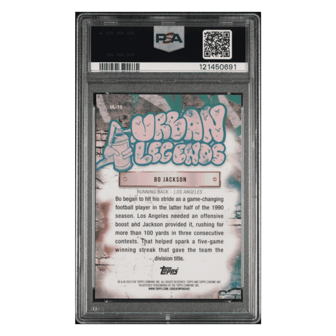 Bo Jackson PSA 10 2024 Topps Chrome Urban Legends Case Hit Card #UL15