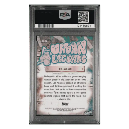 Bo Jackson PSA 10 2024 Topps Chrome Urban Legends Case Hit Card #UL15
