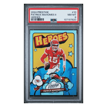 Patrick Mahomes PSA 8 2024 Panini Prestige Heroes Card #10