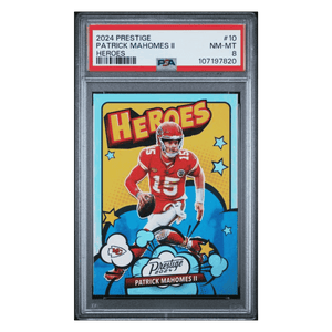 Patrick Mahomes PSA 8 2024 Panini Prestige Heroes Card #10