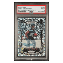 Zach Charbonnet PSA 9 2023 Panini Prizm Autograph No Huddle Rookie RC Card #392