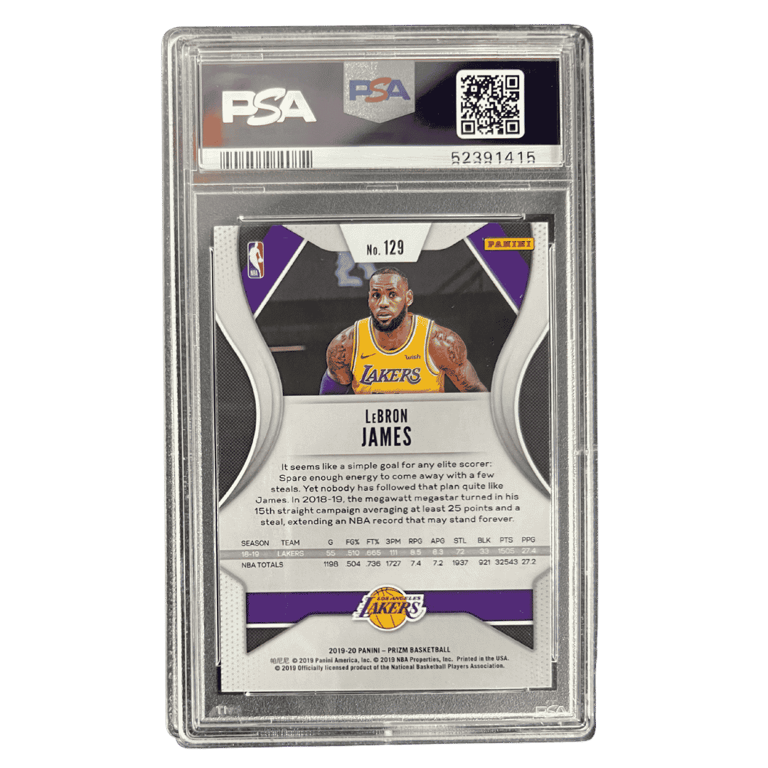 LeBron James PSA 10 2019 Panini Prizm Card #129