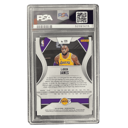 LeBron James PSA 10 2019 Panini Prizm Card #129