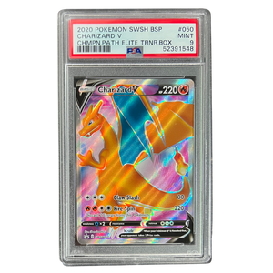Charizard V PSA 9 2020 Pokemon Sword & Shield Black Star Promo Champion's Path Elite Trainer Box Card #050