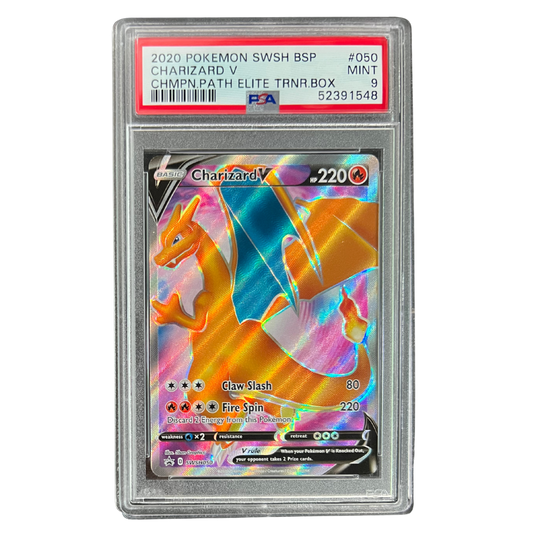 Charizard V PSA 9 2020 Pokemon Sword & Shield Black Star Promo Champion's Path Elite Trainer Box Card #050