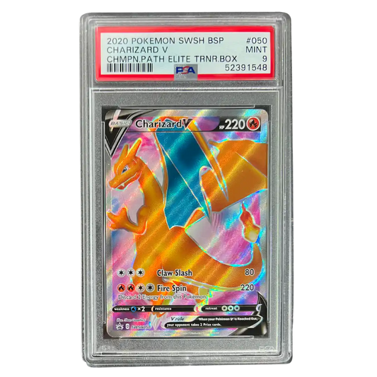 Charizard V PSA 9 2020 Pokemon Sword & Shield Black Star Promo Champion's Path Elite Trainer Box Card #050