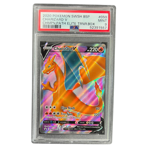 Charizard V PSA 9 2020 Pokemon Sword & Shield Black Star Promo Champion's Path Elite Trainer Box Card #050