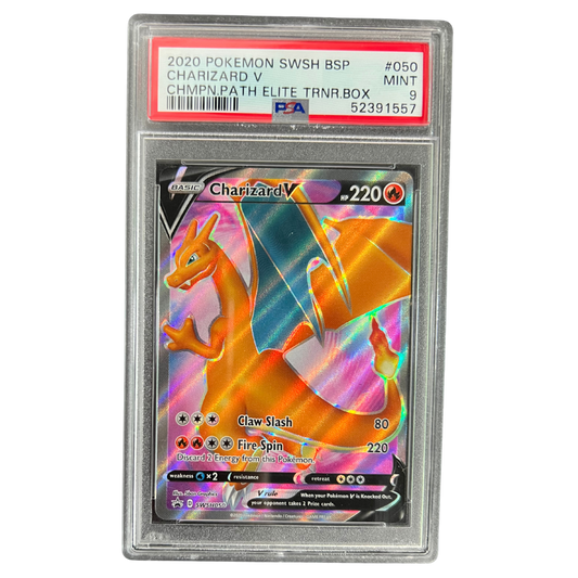 Charizard V PSA 9 2020 Pokemon Sword & Shield Black Star Promo Champion's Path Elite Trainer Box Card #050
