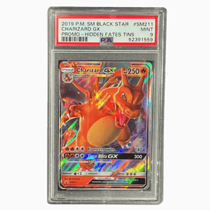 Charizard GX PSA 9 2019 Pokemon Sun & Moon Black Star Promo - Hidden Fates Tins Card #SM211