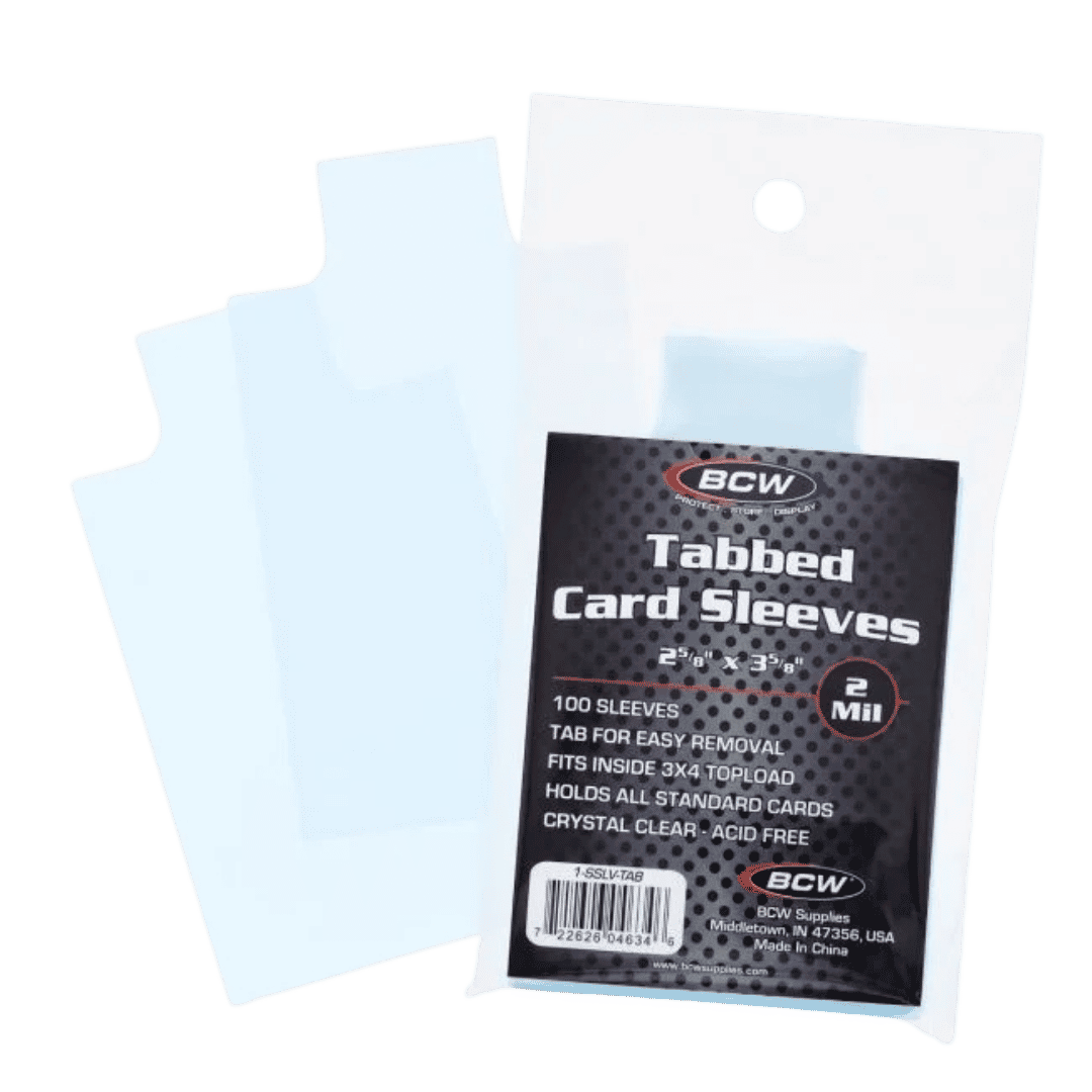 BCW Tabbed Standard Card Sleeves - 100 Count
