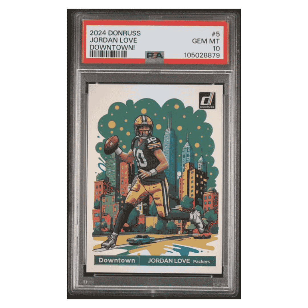 Jordan Love PSA 10 2024 Panini Donruss Downtown! Card #5