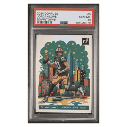 Jordan Love PSA 10 2024 Panini Donruss Downtown! Card #5