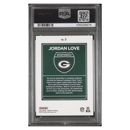 Jordan Love PSA 10 2024 Panini Donruss Downtown! Card #5