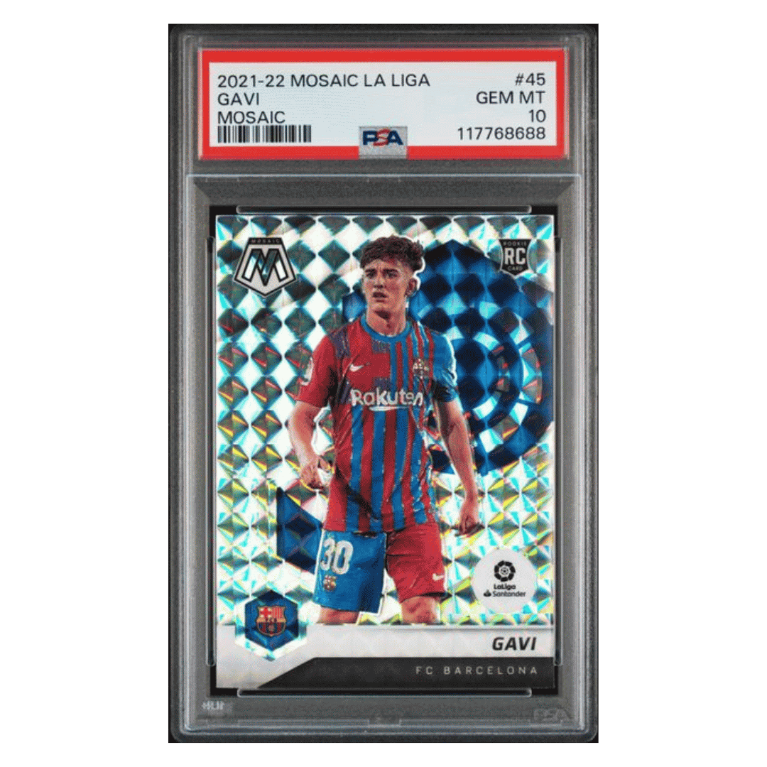Gavi PSA 10 2021-22 Panini Mosaic La Liga Rookie RC Card #45