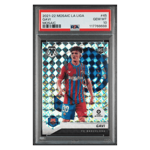 Gavi PSA 10 2021-22 Panini Mosaic La Liga Rookie RC Card #45